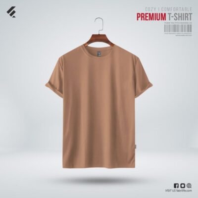 Mens Premium Blank T-shirt - Light Coffee